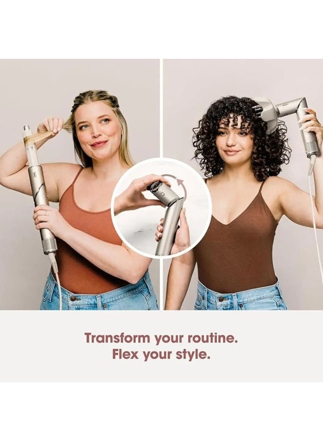 Shark نظام تصفيف وتجفيف الهواء FlexStyle، مجفف شعر قوي ومصفف متعدد مع مكواة تجعيد ذات لف تلقائي، موزع لتحديد التجعيد، فرشاة بيضاوية، وملحق مركز، حجر (حرير)، HD441SLME - Image 5